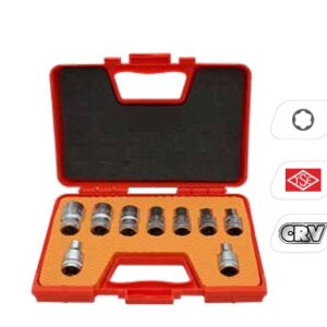 9 PARÇA 1/2”  İÇ TORX E LOKMA SETİ KISA