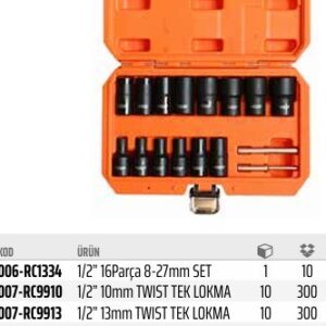 1/2" TWIST Lokmaları